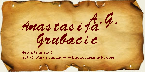 Anastasija Grubačić vizit kartica
